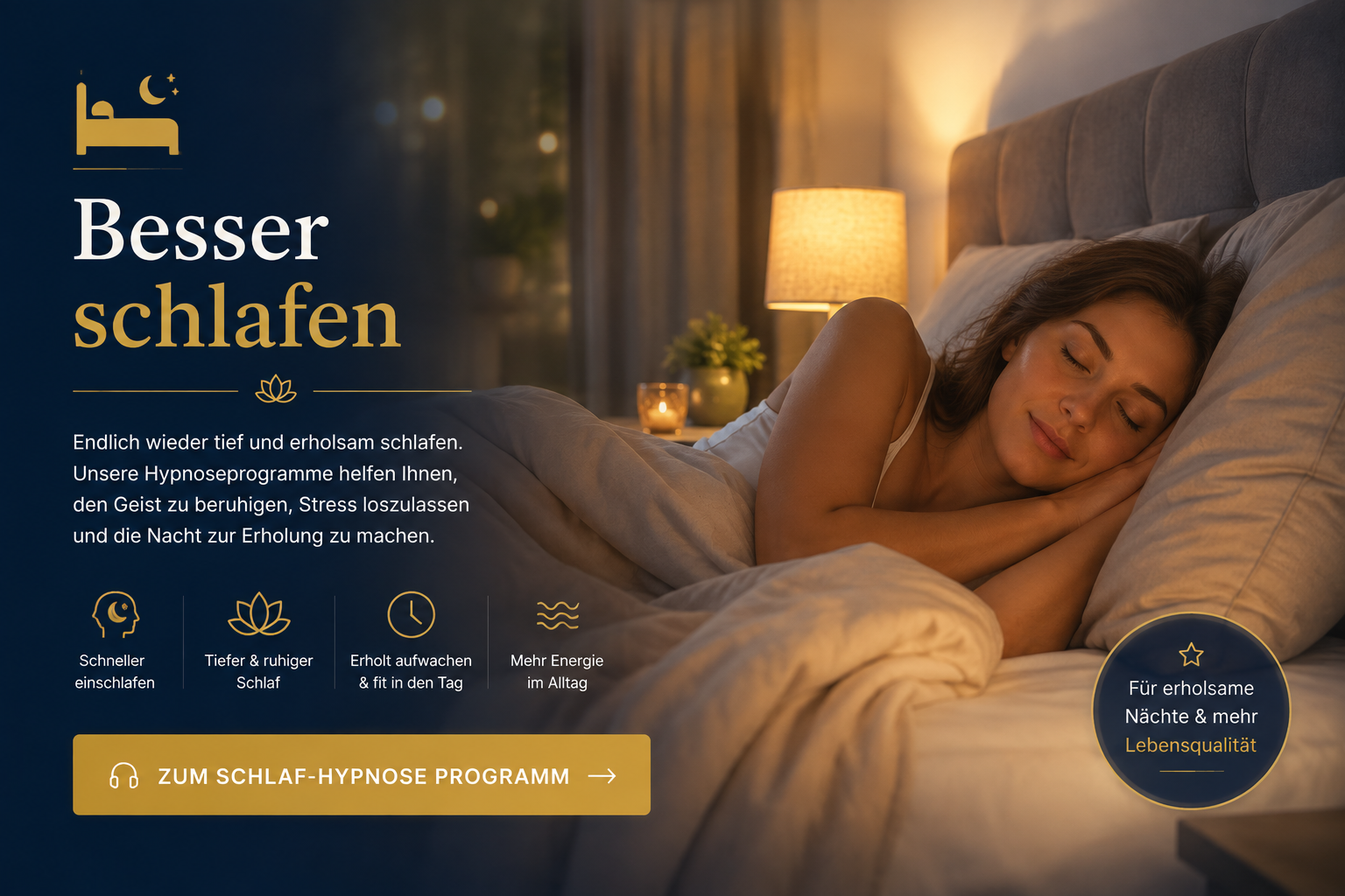 Besser schlafen – Hypnose-Programm