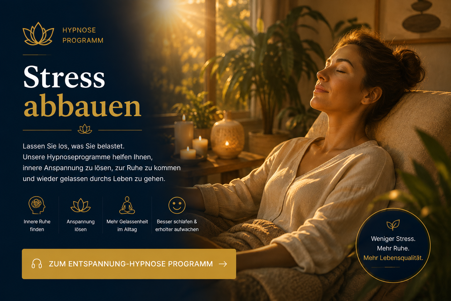 Stress abbauen – Hypnose-Programm